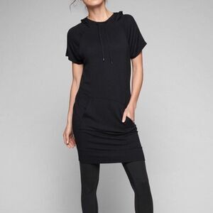 Athleta Coaster Short Sleeve Sweatshirt Dress M Tall Gorpcore Athleisure Sportif